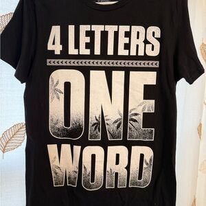 WWE Black Tee with White Logo and Text